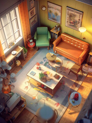 Step Back in Time: Capturing the Charm of Retro Decor. Generative AI