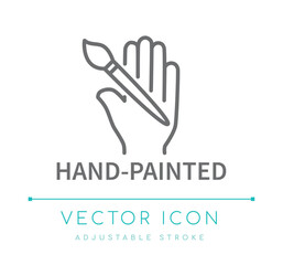 Obraz premium Hand-Painted Line Icon