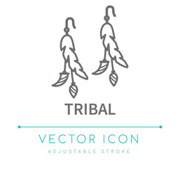 Tribal Jewelry Line Icon