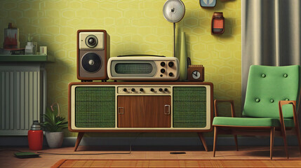 Step Back in Time: Capturing the Charm of Retro Decor. Generative AI