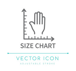 Size Chart Jewelry Line Icon