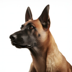 Belgian Malinois breed dog isolated on white background