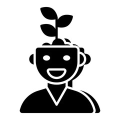 A unique design icon of eco mind