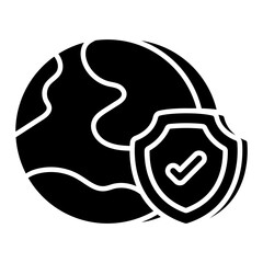 Modern design icon of global security