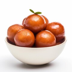 Gulab Jamun Isolated on White. Generative AI