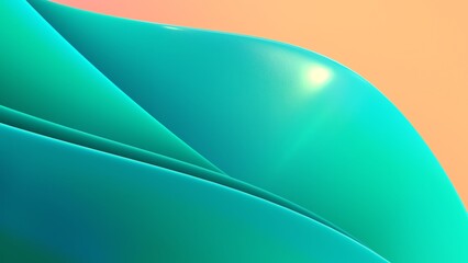 Get lost in the calming hues of green and orange with our 3D wave wallpaper design. Perfect for adding depth and dimension to your landing page, desktop or poster