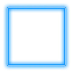 Neon Blue Square PNG