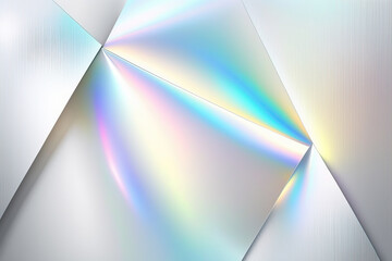white Holographic texture foil effect. Hologram chrome abstract background, ai generated