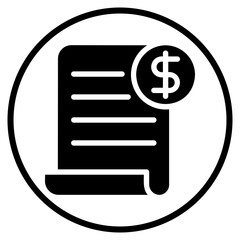 invoice glyph icon