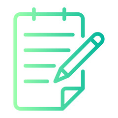 Fototapeta premium notepad gradient icon
