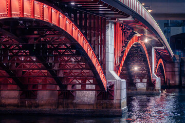 夜の吾妻橋　隅田川