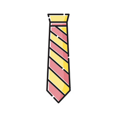 colorful father's day tie symbol icon