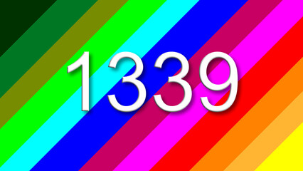 1339 colorful rainbow background year number