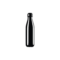 Water bottle silhouette, Vector Silhouettes of Black Plastic Bottles.
