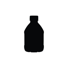 Water bottle silhouette, Vector Silhouettes of Black Plastic Bottles.
