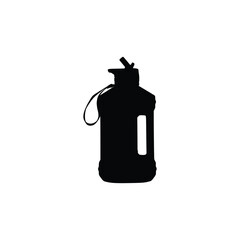 Water bottle silhouette, Vector Silhouettes of Black Plastic Bottles.
