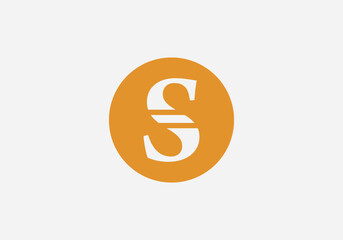 Brand circle logo design and favicon icon vector letters