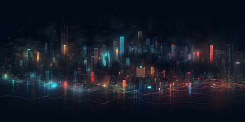Obraz na płótnie Canvas background with lights, city night, abstract