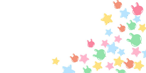 cute background balloons rabbit and star pastel