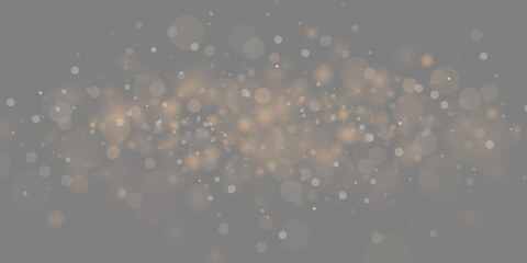 Bokeh particles, abstract background with glittering dust. Beautiful futuristic glitter in space on a black background.