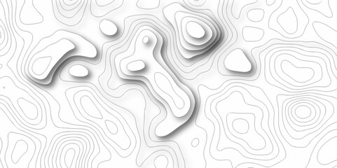 Seamless pattern with lines Topographic map. Geographic mountain relief. Abstract lines background. Contour maps. Vector illustration, Topo contour map on white background, Topographic contour lines.