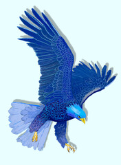 Птица удачи, синяя птица, прилетает удача