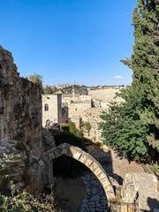 View of town with old buildings