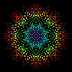 Regenbogen Mandala Farbverlauf