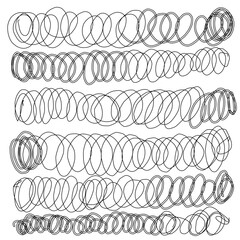 Spiral swirl strokes. doodle style. Monochrome pattern of subtle swirls. Abstract pattern.