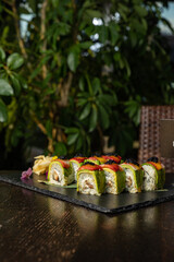 Delicious Japanese rolls from the chef
