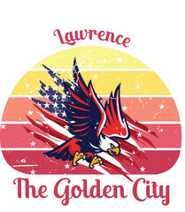 US Cities t-shirt designs vector - The Golden City