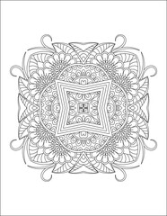 mandala tracery wheel mehndi design. Circular pattern in form of mandala for Henna, Mehndi, tattoo, decoration. Decorative ornament in ethnic oriental style. Bracing usable doodling mehndi pattern.
