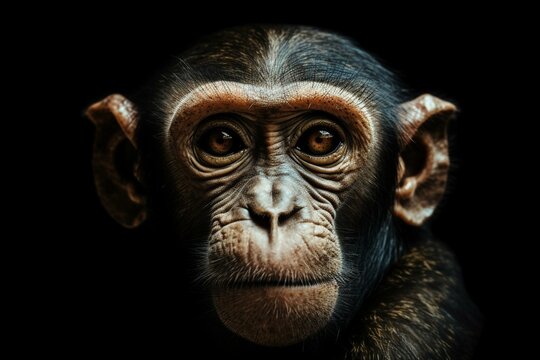 A monkey stamp-like image. Generative AI