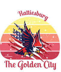 US Cities t-shirt designs vector - The Golden City