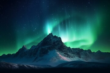 Fototapeta na wymiar A mesmerizing illustration of the aurora borealis. Generative AI