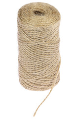 sisal cord isolated on white background