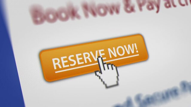 Animated Mouse Cursor Clicks the "Reserve Now!" Button on a Web-based Reservation Service
