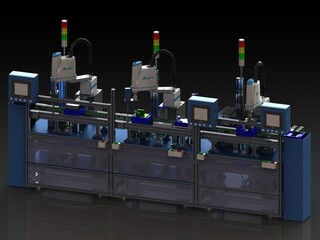 Assembly Line of Power Inverter 3D model