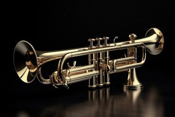 Obraz na płótnie Canvas A digital model of a trumpet. Generative AI