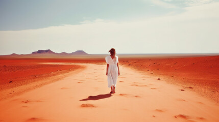 Lonely Girl in the Desert