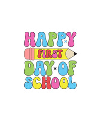 Happy Back to School SVG Bundle, Retro First Day of School Svg, 1st Day of School Quote Teacher Shirt, Png, Svg Files For Cricut,Back to School SVG Bundle,Hello Back to School SVG Bundle, Retro First 