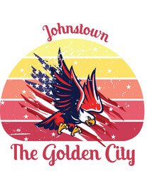 US Cities t-shirt designs vector - The Golden City