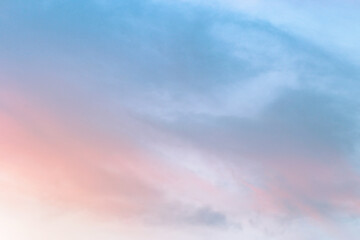 Beautiful pastel sky background blur.