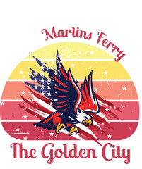 US Cities t-shirt designs vector - The Golden City