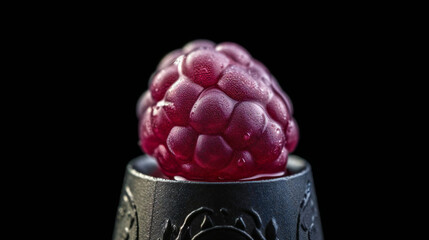 Refreshing Berry Bliss: A Macro View of a Healthy Cocktail. Generative AI