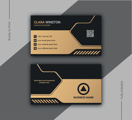 Modern and Minimal Business Card, Vector Card Template
