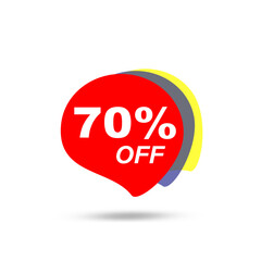 70% OFF. Special Offer Marketing Announcement. Discount promotion. 70% Discount Special Offer Conceptual Yellow Banner Design Template.
