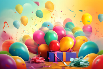 Birthday and Party Background made with an generative AI