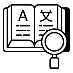 Premium download icon of search book