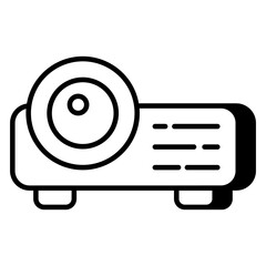 A linear design, icon of projector